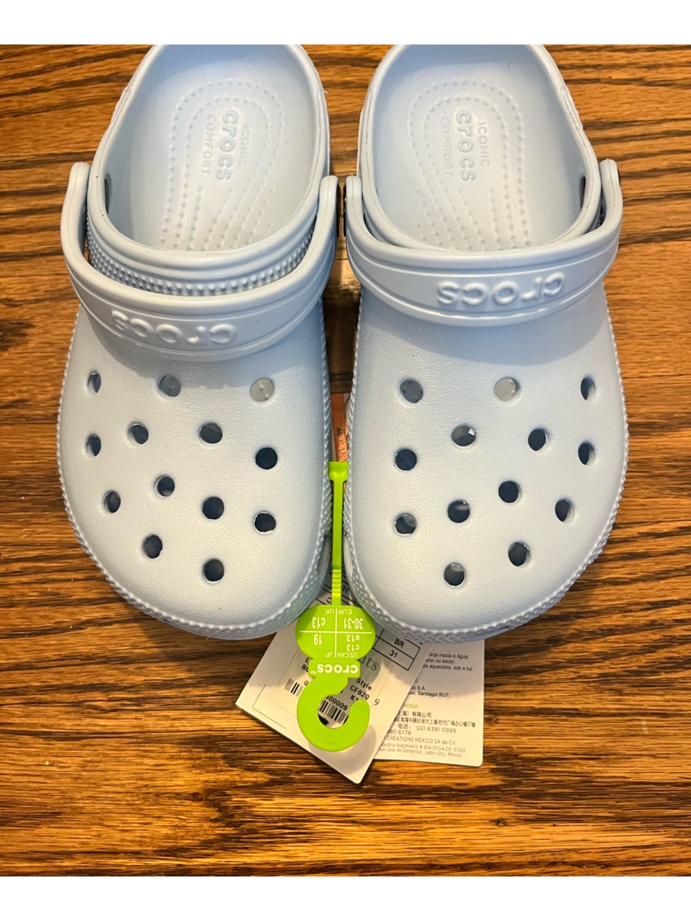 NWT CROCS Kids Classic Clog in Pale Blue